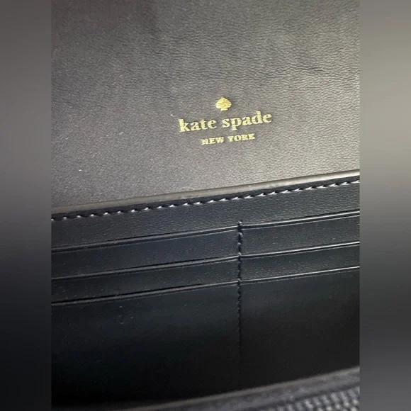 Kate Spade Marti Wallet Crossbody Bag - Multicolor Plaid and Navy Leather (NWOT) - Picture 13 of 15